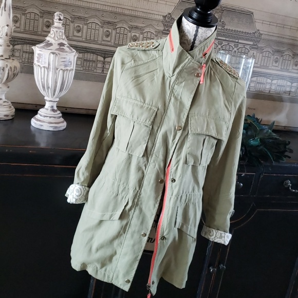 me sense Jackets & Blazers - Military Lace Studded Designer jacket